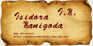 Isidora Manigoda vizit kartica